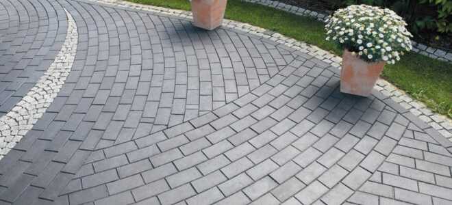 Укладка бетонной тротуарной плитки