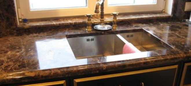 Красивая столешница с использованием керамогранита – это реально