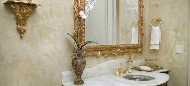 Штукатурка ванной комнаты под плитку