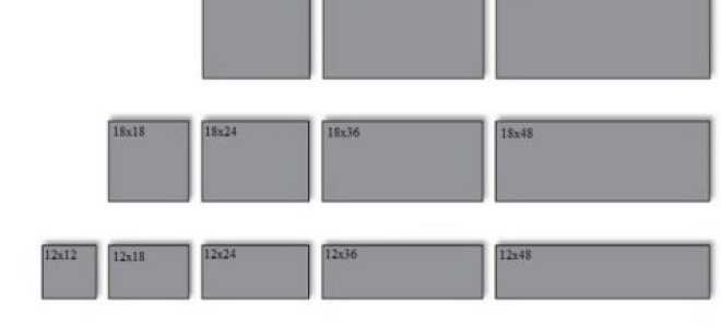 Размеры керамогранита: основные значения