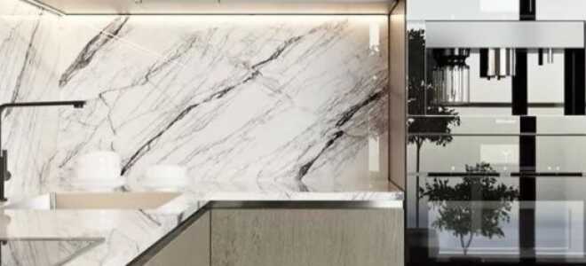 Фартук из керамогранита: обзор стилей и выкладки на кухне