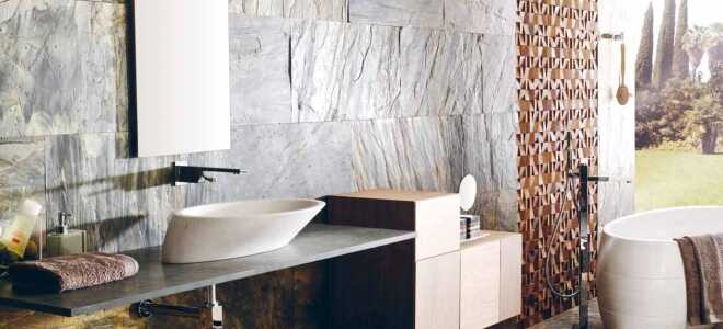 Керамическая плитка под камень: примеры отделки