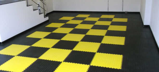 Напольная плитка для гаража — что использовать