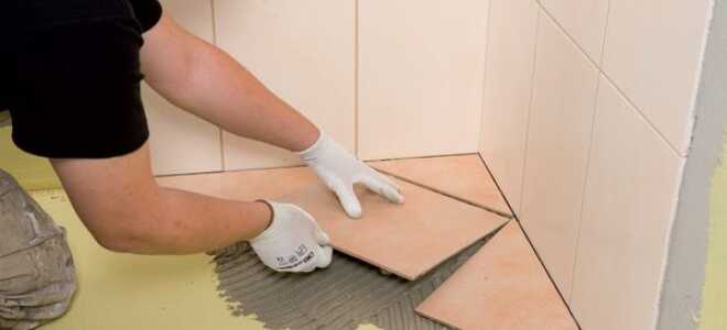 Диагональный способ укладки плитки на пол