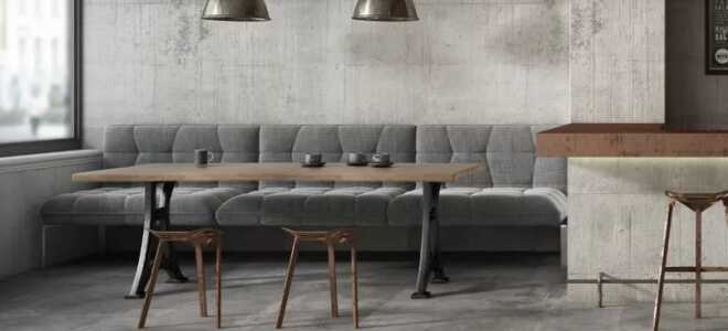 Керамогранит под бетон: применение в интерьере