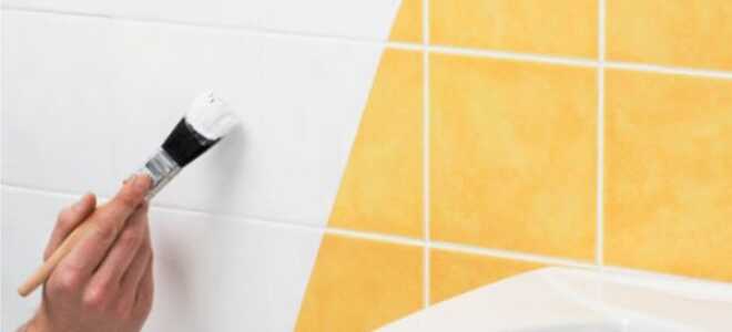 Красим кафельную плитку