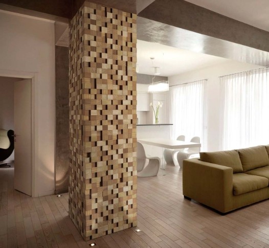 Деревянная мозаика в интерьере11