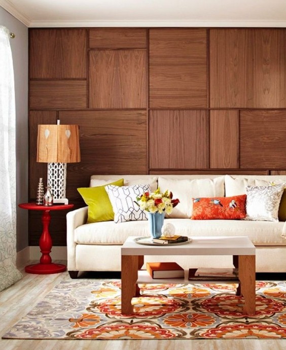 Деревянная мозаика в интерьере13