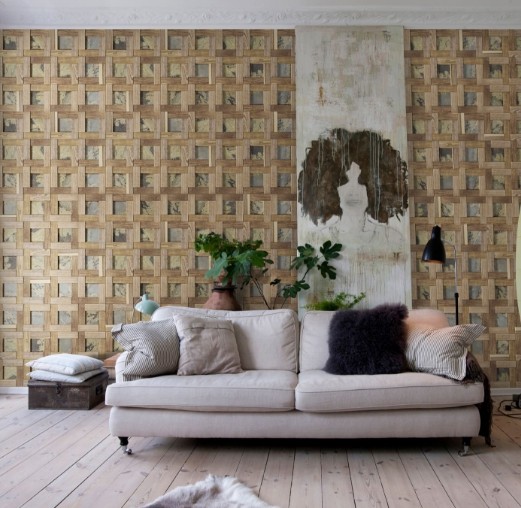 Деревянная мозаика в интерьере14