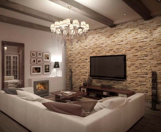 Деревянная мозаика в интерьере18