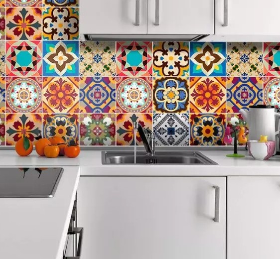 Фартук из керамогранита в интерьере2