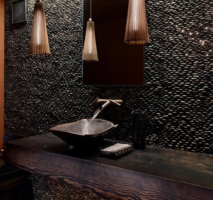 Каменная мозаика на стене3