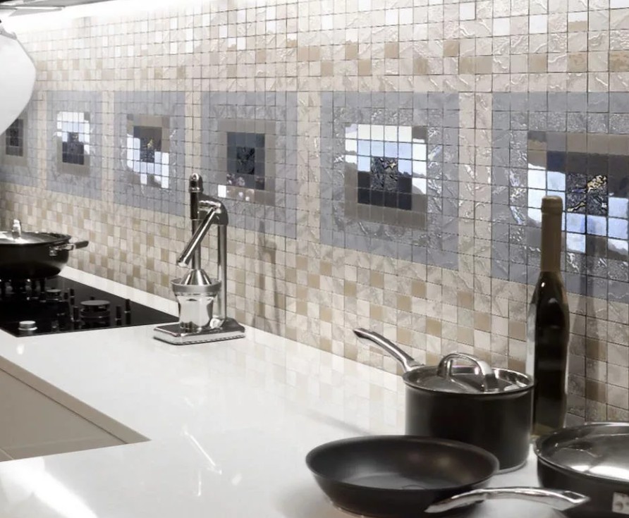 Плитка мозаика - фартук для кухни2