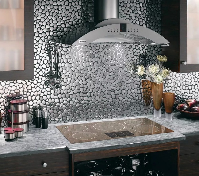Плитка мозаика - фартук для кухни4