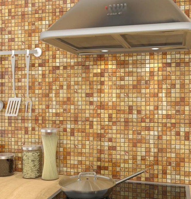 Плитка мозаика - фартук для кухни5