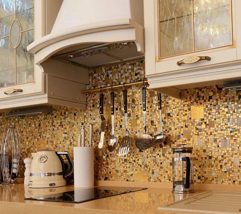 Плитка мозаика - фартук для кухни6