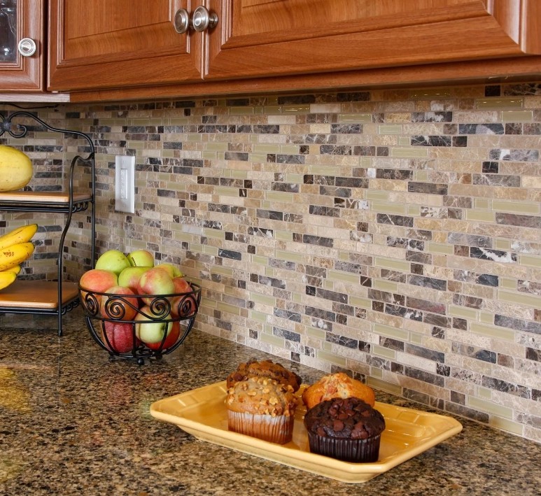 Плитка мозаика - фартук для кухни9