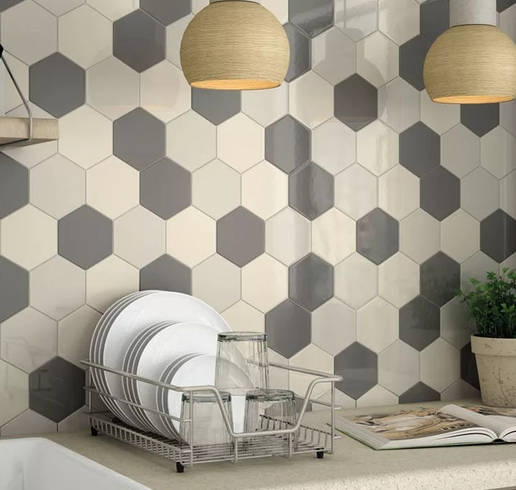 Плитка шестигранник на фартук
