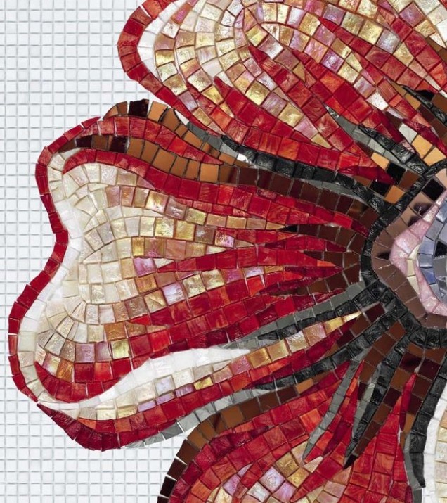 Смальта мозаика на стене4