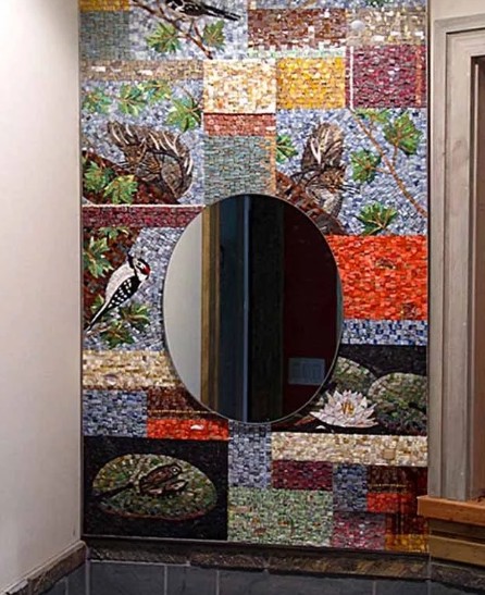 Смальта мозаика на стене5