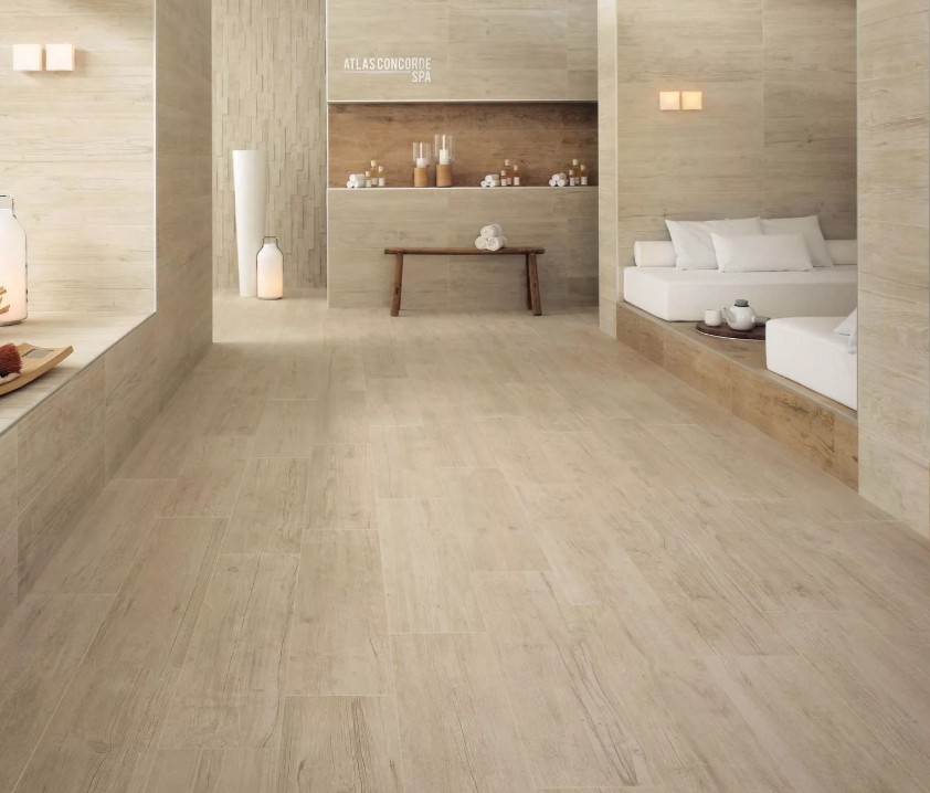 керамогранит в ванной на полу3