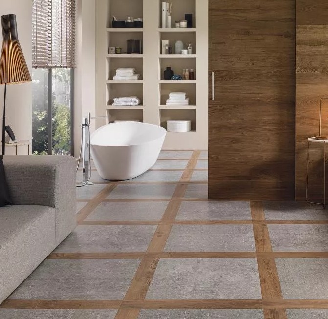 ректифицированный керамогранит в интерьере