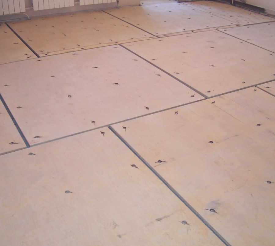 Укладка фанеры перекрытием